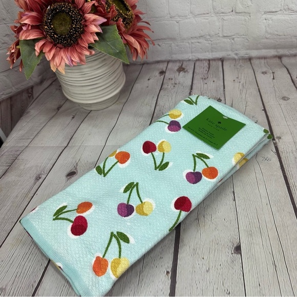kate spade Other - NWT Kate Spade Cherry & polka dot Pattern Kitchen Towels 3pk cotton coquette